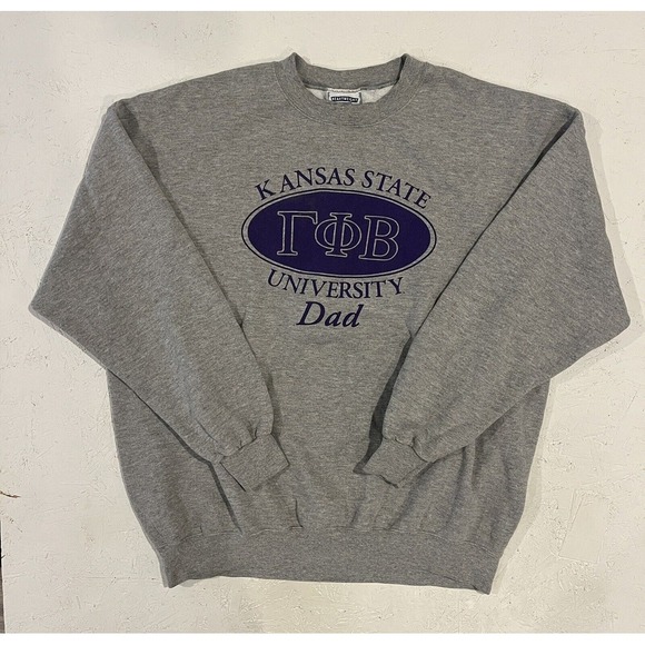 Vintage Kansas State University Wildcats Dad Crewneck Sweatshirt Size 2XL XXL - Picture 1 of 9